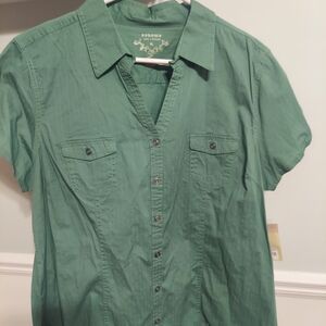 Sonoma Green Women's Button Down Shirt